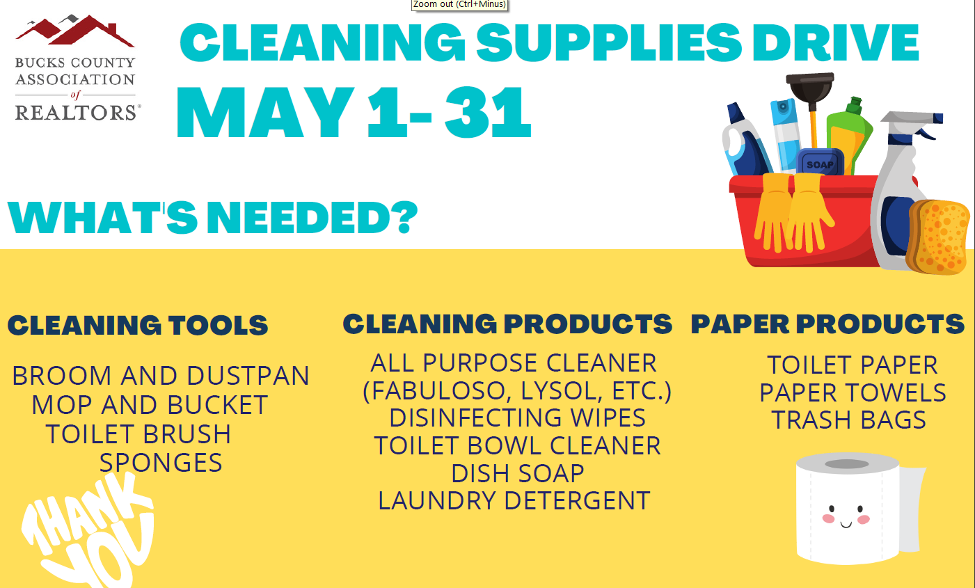 May 2023 Cleaning Supplies Drive